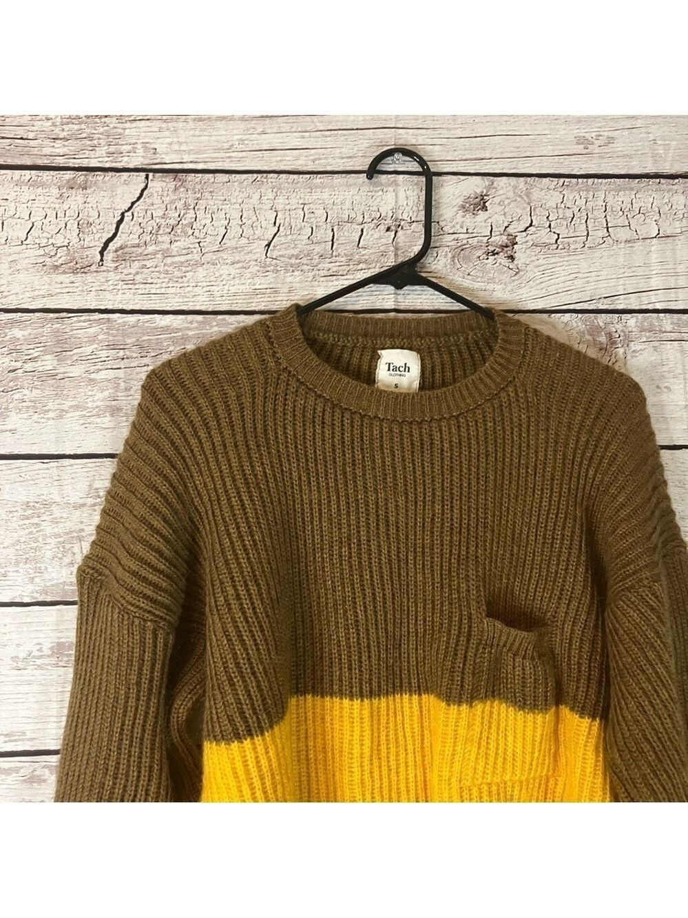 TACH Ribbed Long Sleeve Color Block Long Sleeve Sweater - Picture 2 of 10